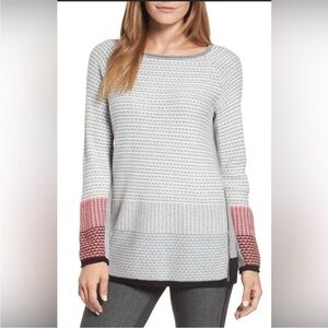 NEW NIC+ZOE | Boulder Side Zip Cotton Blend Sweater | Petite XS (XSP)